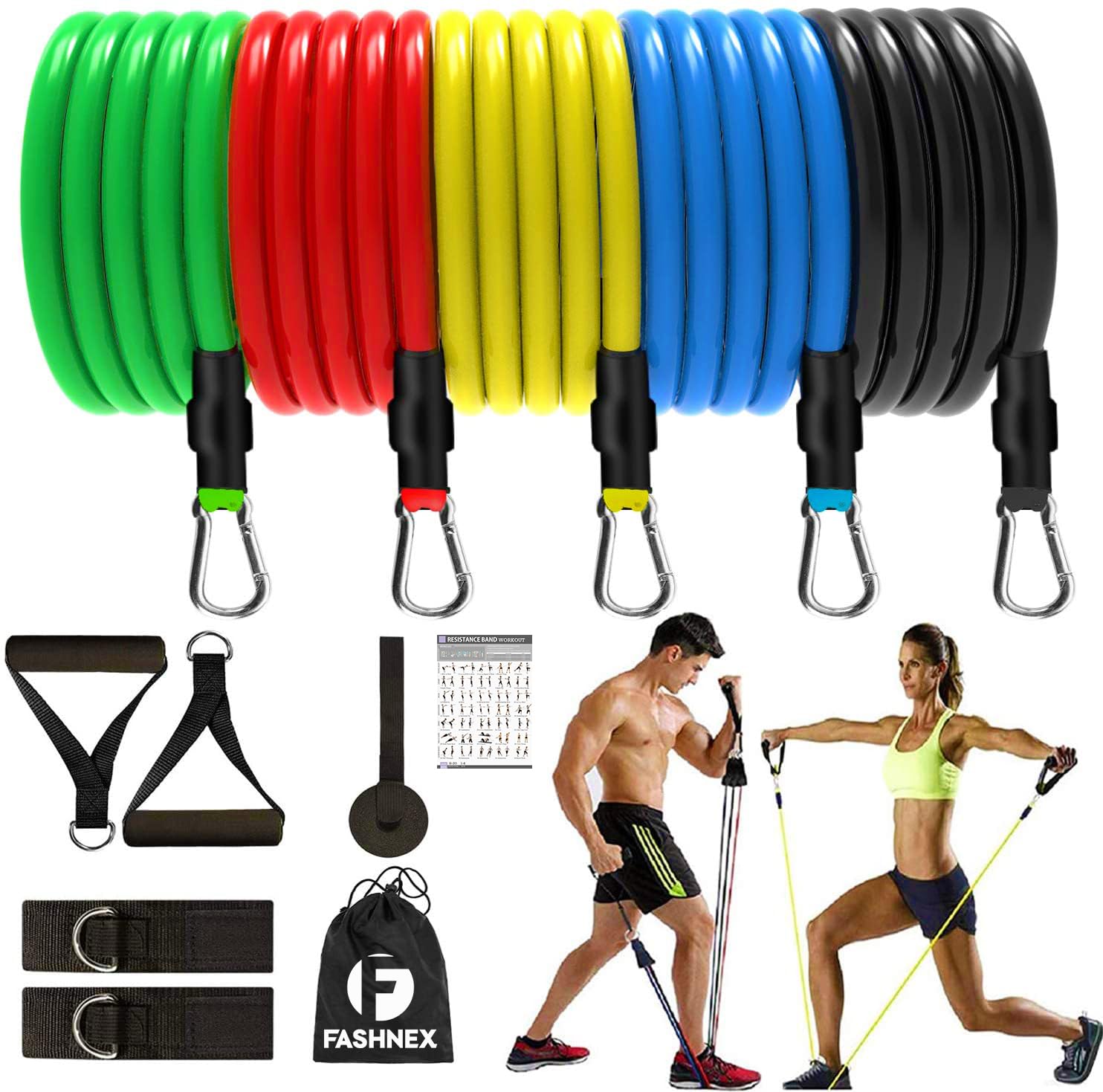11-Piece Resistance Band Kit [Men and Women]